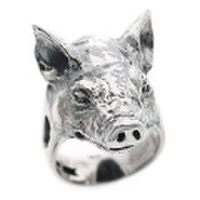 CRAZY PIG DESIGNS(クレイジーピッグ)　SMALL PIG HEAD RING #173