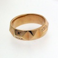 DEAL DESIGN(ディールデザイン)　ミッションスタッズリング/ピンク＆ブラックダイヤ　391210【人気アイテム】