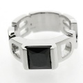 DUB collection(ダブコレクション) Emblem Stone Ring/ブラックCZ　ユニセックスリング【DUBj-199-1】