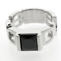 DUB collection(ダブコレクション) Emblem Stone Ring/ブラックCZ　ユニセックスリング【DUBj-199-1】