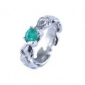 Hawaiian baby’s ring - SV - 5月 エメラルド