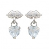 K10WG 天使の羽＆スカイブルートパーズピアス 46-5690