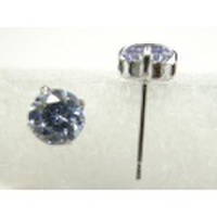 K14WG　キュービックラベンダ ピアス 5mm 彼女 誕生日 ジュエリー アクセサリー ∞ jka657