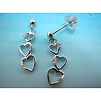 K18WG 　ハートモチーフのダイヤモンド ピアス 彼女 誕生日 ジュエリー アクセサリー ∞ jka757