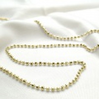 K18イエローゴールド　カットボールチェーン　60cm　1.2mm