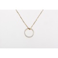 K18コンビの輝きが美しい　small circle necklace　K18(YG/WG）