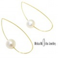Melissa Mcarthur Jewellery ロンドン発ワイヤージュエリー22kゴールド　淡水パールピアス　ティアドロップ　メリッサマッカーサージュエリー