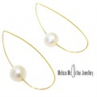 Melissa Mcarthur Jewellery ロンドン発ワイヤージュエリー22kゴールド　淡水パールピアス　ティアドロップ　メリッサマッカーサージュエリー