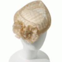 OPHELIE HATS◆サイドフラワーストロー＆ラフィアヘッドドレス◆ナチュラル