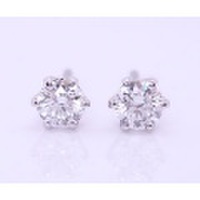 Pt900＆チタン ダイヤモンド(0,173ct/0.174ct D SI-1 3EX H&C） ピアス