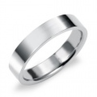 Pt950　フラット・マリッジリング（結婚指輪・幅広タイプ）4mm (N041O150N*01)