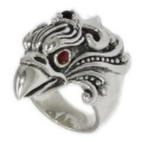 ROYAL ORDER(ロイヤルオーダー) FALCON HEAD RING RED/BLACK ファルコンリング　SR375-1CZ-CZ