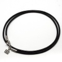 ROYAL ORDER(ロイヤルオーダー)　RO-20BKブラックレザーネックレス2.0mm
