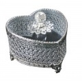 SILVER MIRROR SALON WARE ハート型ジュエリーケース　DJ-09