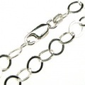 SV925 シルバー925　　フラットラウンドブレスレットチェーン　１８ｃｍ