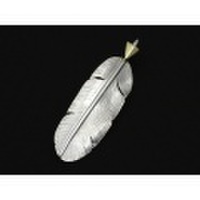 SYMPATHY OF SOUL（シンパシーオブソウル）　Arrow Feather Pendant No.001(Large) - Silver×K18Yellow Gold（アローフェザーペンダント No.001 (ラージ) - シルバー×K18イエローゴールド）
