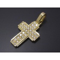 SYMPATHY OF SOUL（シンパシーオブソウル）　Dazzle Cross Pendant - L K18Yellow Gold w/Diamond（ダズルクロスペンダント - エル K18イエローゴールド w/ダイヤモンド）