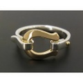 SYMPATHY OF SOUL（シンパシーオブソウル）　Horseshoe Band Ring - Silver&K18Yellow Gold（ホースシューバンドリング シルバー&K18イエローゴールド）