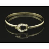 SYMPATHY OF SOUL（シンパシーオブソウル）　Horseshoe XL Combination Bangle - K18Yellow Gold w/Diamond（ホースシューXLコンビネーションバングル - K18イエローゴールド w/ダイヤモンド）