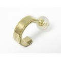 SYMPATHY OF SOUL（シンパシーオブソウル）　Mill Grain Hoop Pierce - K18Yellow Gold（ミルグレインフープピアス - K18イエローゴールド）