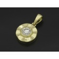 SYMPATHY OF SOUL（シンパシーオブソウル）　Round Frame Pendant - K18Yellow Gold w/1Diamond（ラウンドフレームペンダント - K18イエローゴールド w/1ダイヤモンド）