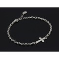 SYMPATHY OF SOUL（シンパシーオブソウル）　Smooth Cross Chain Bracelet - Silver（スムースクロスチェーンブレスレット - シルバー）