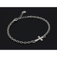 SYMPATHY OF SOUL（シンパシーオブソウル）　Smooth Cross Chain Bracelet - Silver（スムースクロスチェーンブレスレット - シルバー）