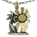 VASSER(バッサー)Hawaiian Holiday Pendant SilverxBrass(ハワイアンホリデイペンダントシルバーxブラス) w/Chain