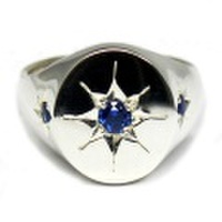 VASSER(バッサー)Triple Starburst Ring Silver w/Sapphire (トリプルスターバーストリング サファイヤ)