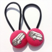 [くるみボタン]VW風・車2つセット[ヘアゴム]