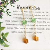 [再販2][即納] ピアスみたいに見えるイヤリング キャンディーキューブノンホールピアス