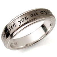 [受注生産]　メッセージリング I’ll be with you all my life.（ずっとそばにいるよ） ｜メンズ95-0363