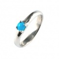baby’s ring - K18WG 一連一石 - 12月 ターコイズ