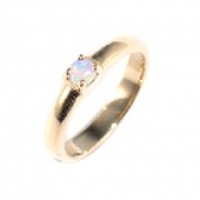 baby’s ring - K18YG 一連一石 - 10月 オパール