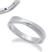 fe-fe スーパースチール リング 指輪 LOVE 刻印 サファイア 石 一粒 男性用 Men’s fe-208 y160624