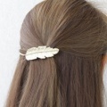 【IMPORT】アップヘアやアレンジヘアの盛り上げ役に活躍！フェザー　モチーフ　*バレッタ/GOLD