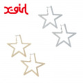 【ゆうパケット可送料205円】 X-girl(エックスガール) STAR SHAPE HOOP EARRINGS 05182006 星形チャームピアス レディース
