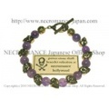 【ネクロマンス NECROMANCE】 アメジスト ゴールドスカルブレスレット Amethyst Gold Skull Bracelet 紫水晶 金 骸骨