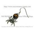 【ネクロマンス NECROMANCE】 タイガーアイ スパイダーピアス Taiger’s Eye Spider Pierce 虎目石 蜘蛛