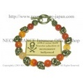 【ネクロマンス NECROMANCE】 紅アゲート スカルブレスレット Kurenai Agate Skull Bracelet 紅めのう 骸骨