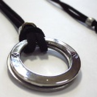 【新着】Cuirs（キュイー）メンズネックレス　シルバーダブルリングネックレス新作デザイン