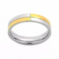 【送料無料】サージカルステンレスリング カラー：シルバー×ピンクゴールド 刻印　名入れ　7号　9号　11号　13号