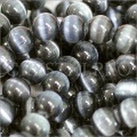 【蔵出し】キャッツアイ　【黒色】　4mm　1連 約37cm売り　#100Y