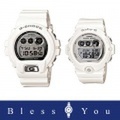 【腕時計 ペア】■ Gショック&ベビーG デジタル ペアウォッチ DW-6900MR-7JF-BG-6900-7JF カップル ホワイト 25,5