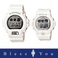 【腕時計 ペア】■ Gショック&ベビーG デジタル ペアウォッチ DW-6900MR-7JF-BG-6900-7JF カップル ホワイト 25,5