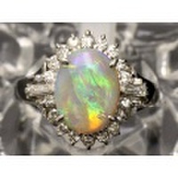 ＰＴ900プラチナ オパール2.00ｃｔ ダイヤモンド0.35ｃｔ 指輪　リング　レディース　7.4ｇ　13号　01400-0 ジュエリー　人気