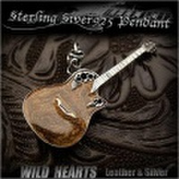 クリックポストのみ送料無料！ ギター　モチーフ　シルバーペンダントトップ/ネックレストップ シルバー925 Sterling Silver 925 GUITAR Pendant Necklace (ID pt1520)