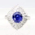 サファイア 2.64ct リング・指輪 13号 Pt900プラチナ 中央宝石鑑別書 【中古】 (241775)
