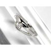 シルバー925 CZピンキーリング 　　　　　　　1-2066