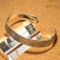 シルバー925 キャンパス柄バングル 3-039